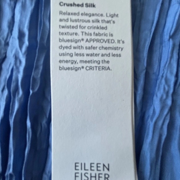 New Eileen Fisher Crushed Silk Flair Midi Skirt XXS Blue Ultramarine $198 2XS - Picture 7 of 8
